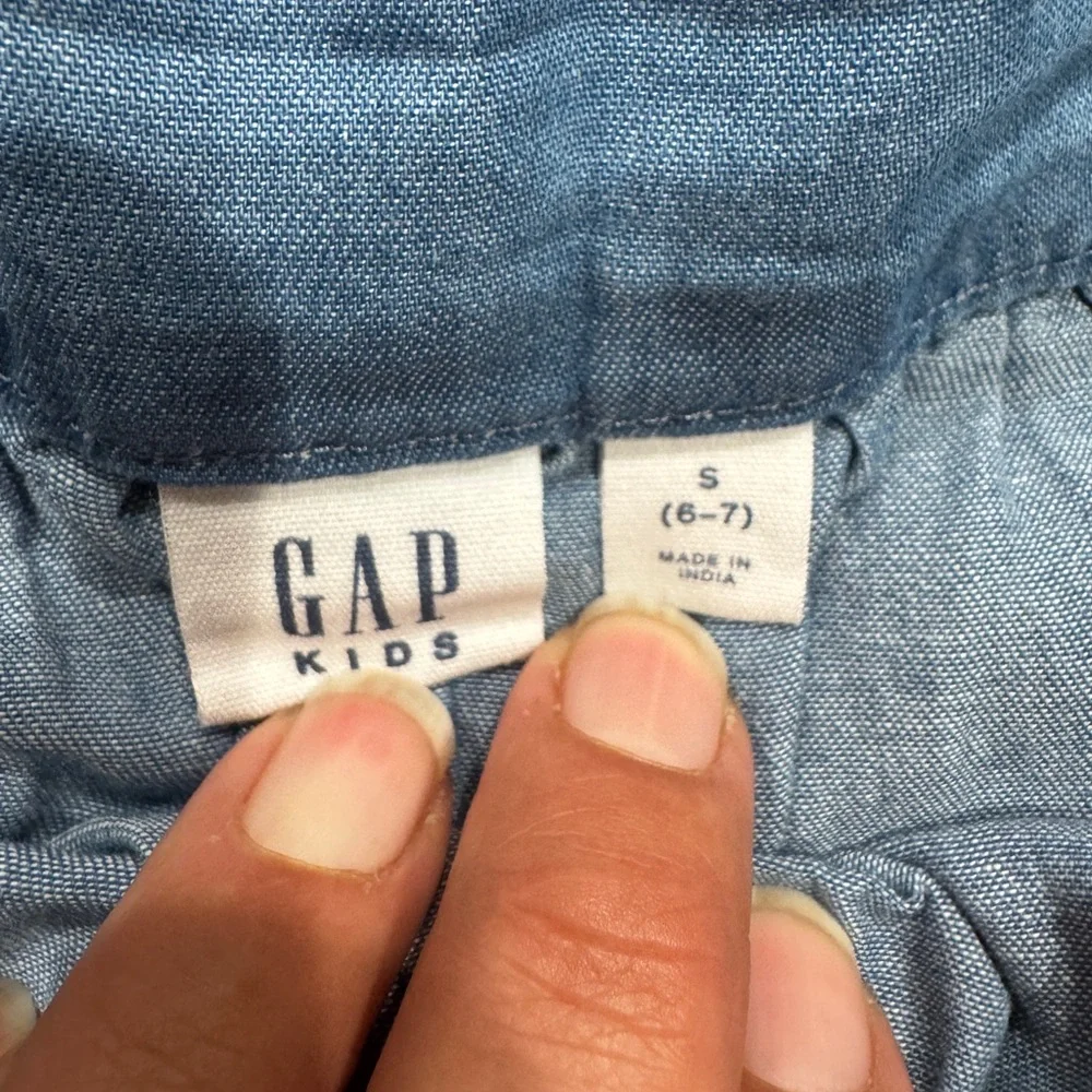 GAP Kids‎ Girls Bundle 2 Dresses Denim and Red Size Small